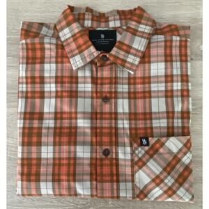 Junk Food Clothing Men's Small Brighton Short Sleeve Button-Up Shirt Plaid NEW